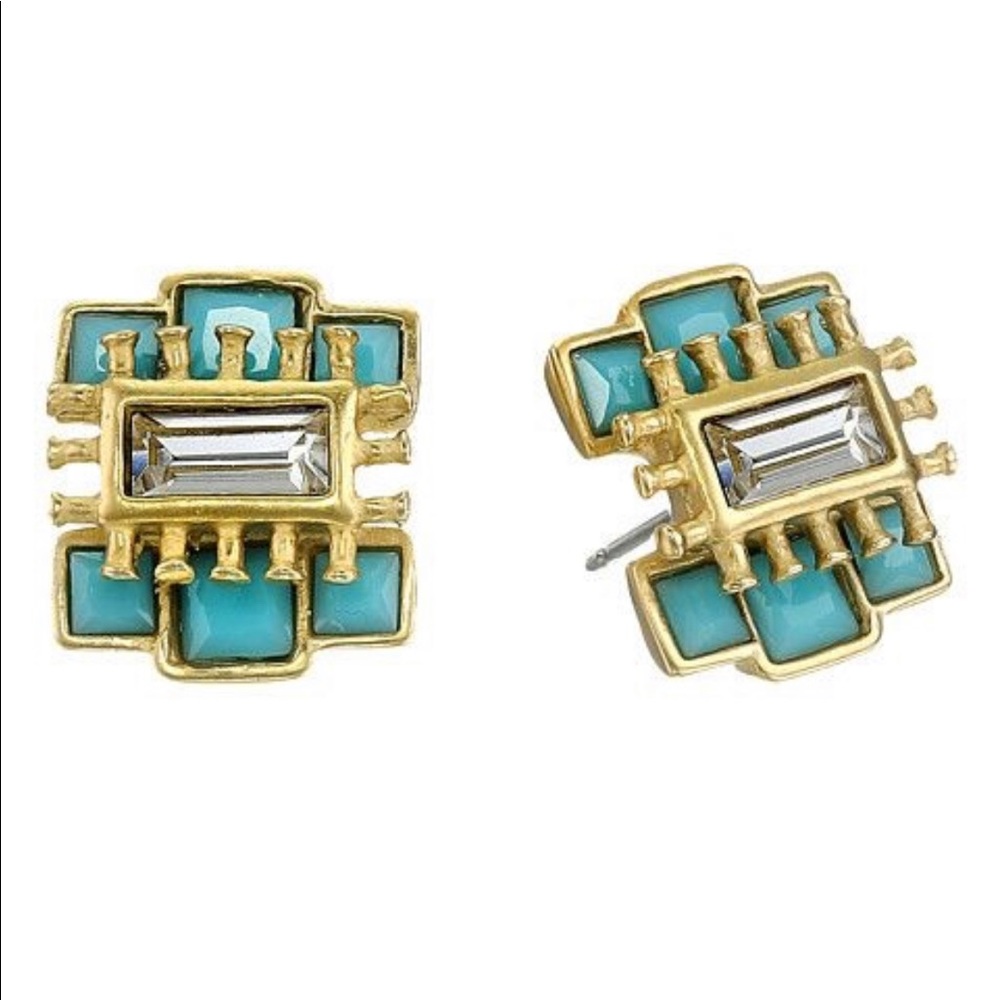 Sam Edelman On the Road zipper square earrings
